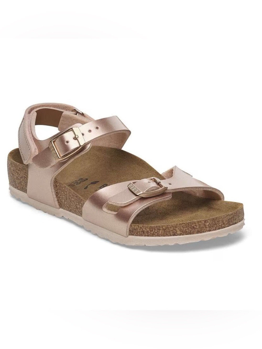 NWT! Birkenstock Toddler Girls Rio Metallic Rose Gold Sandals Size 12-12.5